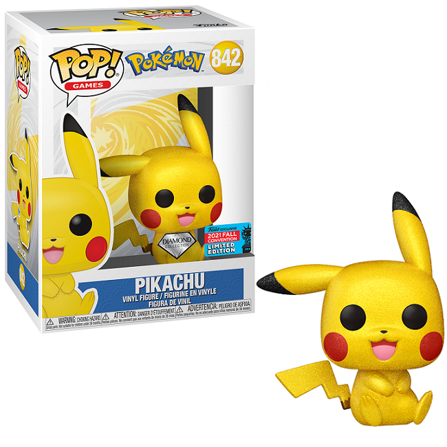  Pikachu #842 - Pokemon Funko Pop! Games [Diamond 2021 Fall Convention Exclusive] 