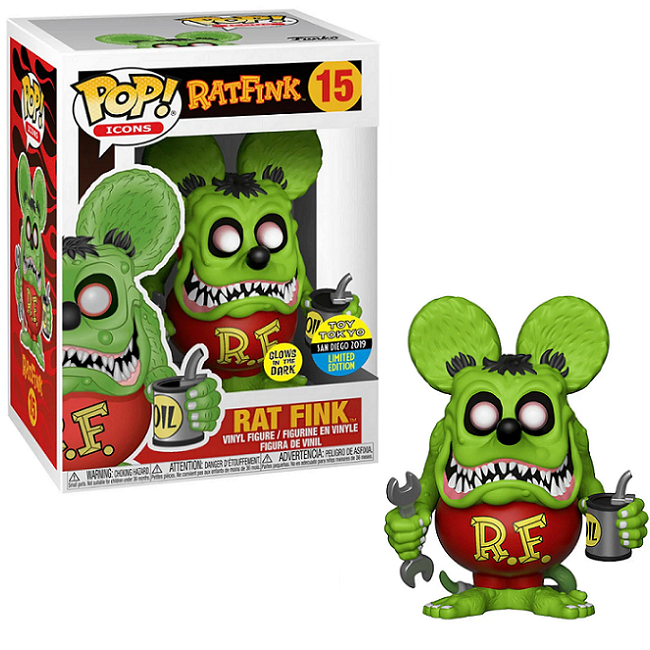  Rat Fink #15 - Rat Fink Funko Pop! Icons [Green Gitd Toy Tokyo SDCC 2019 Limited Edition] 