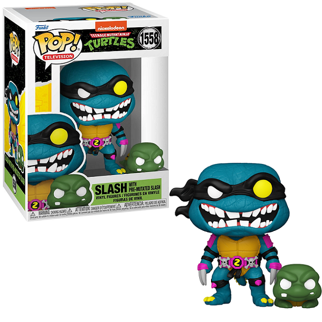  Slash with Pre-mutated Slash #1558 - Teenage Mutant Ninja Turtles Funko Pop! TV 