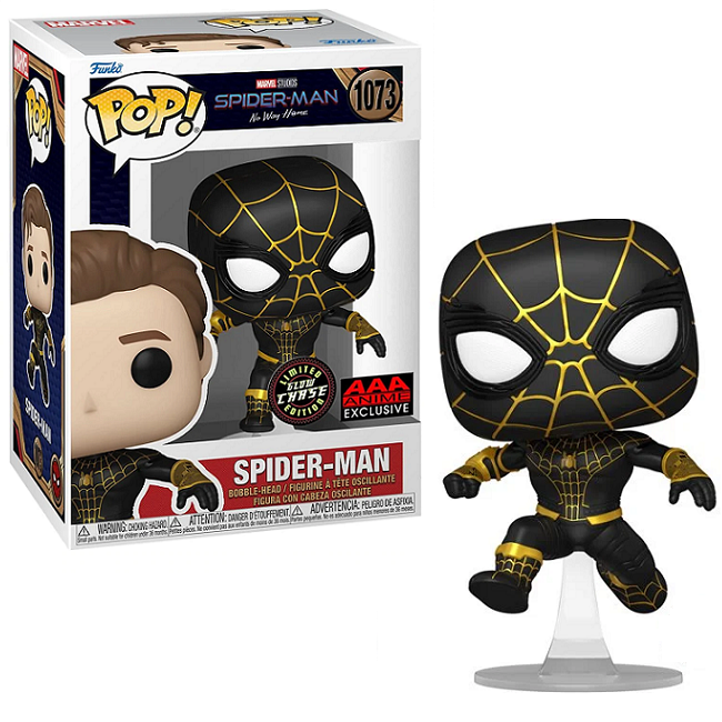  Spider-Man #1073 - Spider-Man No Way Home Funko Pop! [Gitd Chase AAA Exclusive] 