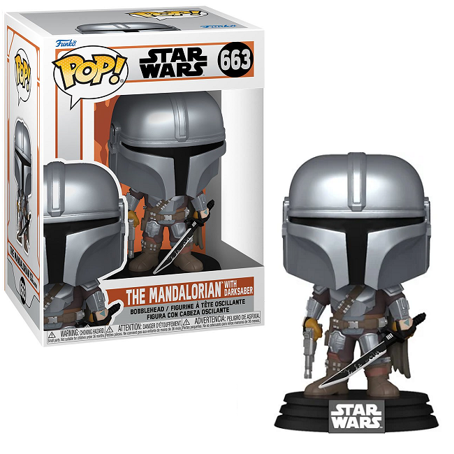  The Mandalorian With Darksaber #663 - Star Wars Mandalorian Funko Pop! 