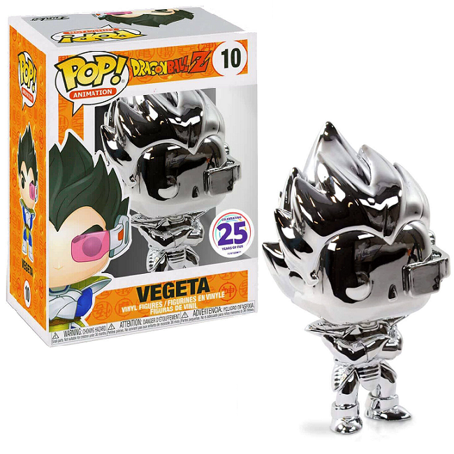  Vegeta #10 - Dragon Ball Z Funko Pop! Animation [Silver Chrome Funimations 25th Anniversary] 