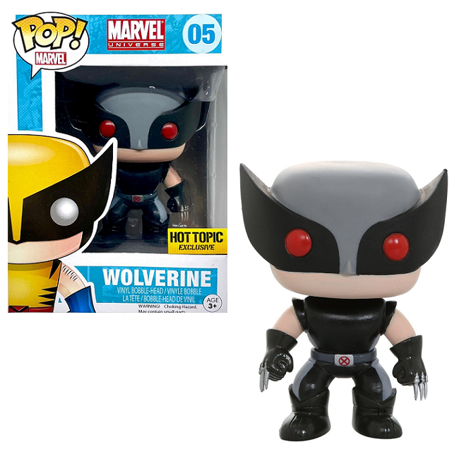  Wolverine #05 - Marvel Universe Funko Pop! Marvel [Small Font Black Outfit Hot Topic Exclusive] 