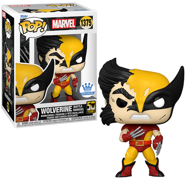  Wolverine (Battle Damage) #1375 - Marvel Funko Pop! [Funko Exclusive] 