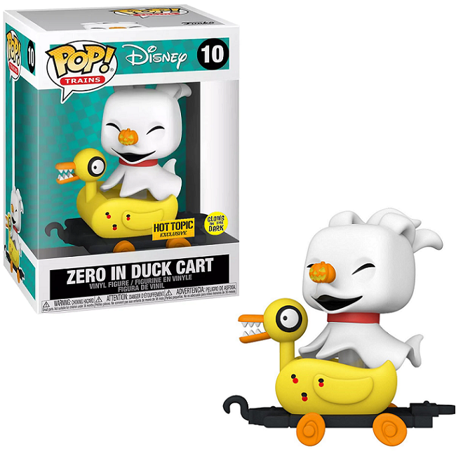  Zero in Duck Cart #10 - Nightmare Before Christmas Funko Pop! Trains [Gitd Hot Topic Exclusive] 