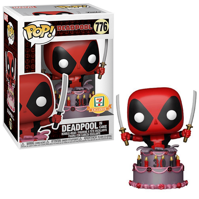  Deadpool in Cake #776 - Deadpool Funko Pop! [Metallic 7-11 Exclusive] 