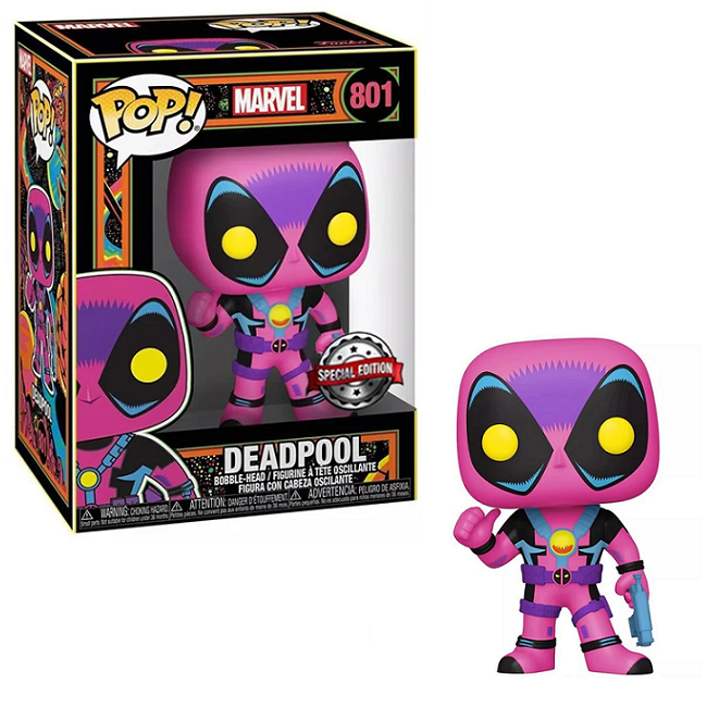  Deadpool #801 - Marvel Funko Pop! [Blacklight Special Edition] 