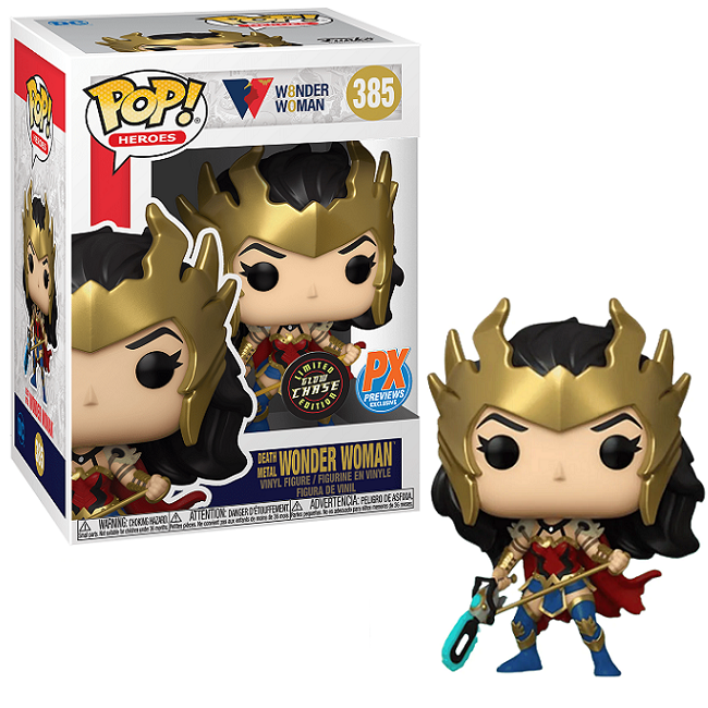  Death Metal Wonder Woman #385 - WW80 Funko Pop! Heroes [Gitd Chase PX Exclusive] 