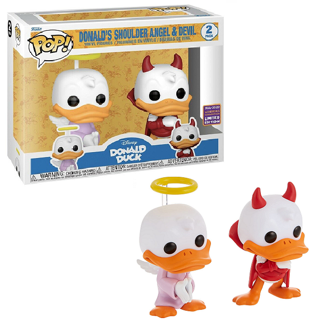  Donalds Shoulder Angel & Devil - Donald Duck Funko Pop! [2022 Wondrous Convention] 