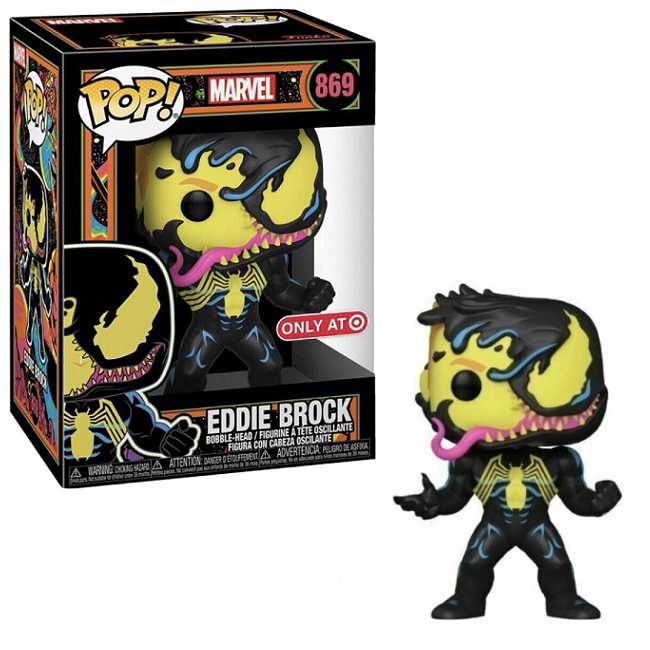  Eddie Brock #869 - Marvel Funko Pop! [Blacklight Target Exclusive] [Minor Box Damage] 