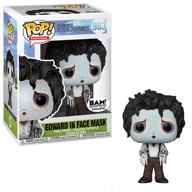  Edward in Face Mask #983 - Edward Scissorhands Funko Pop! Movies [BAM Exclusive] 