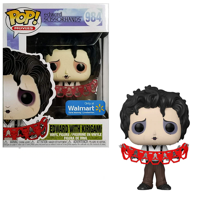  Edward with Kirigami #984 - Edward Scissorhands Funko Pop! Movies [Walmart Exclusive] 