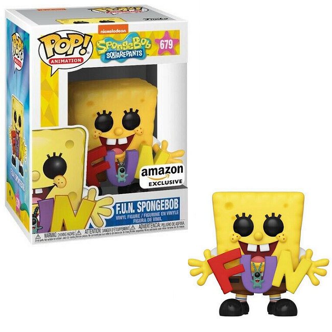  FUN Spongebob #679 - Spongebob Squarepants Funko Pop! Animation [Amazon Exclusive] 