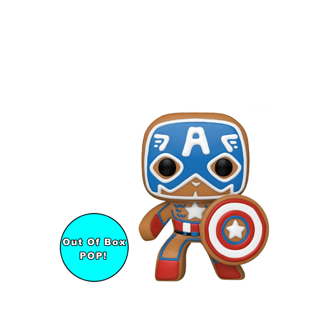  Gingerbread Captain America #933 [Holiday] [OOB] - Marvel Funko Pop! 