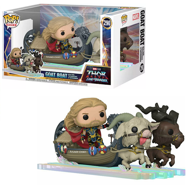  Goat Boat with Thor Toothgnasher Toothgrinder #290 - Thor Love and Thunder Funko Pop! Rides 
