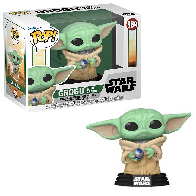  Grogu With Armor #584 - Star Wars The Book of Boba Fett Funko Pop! 