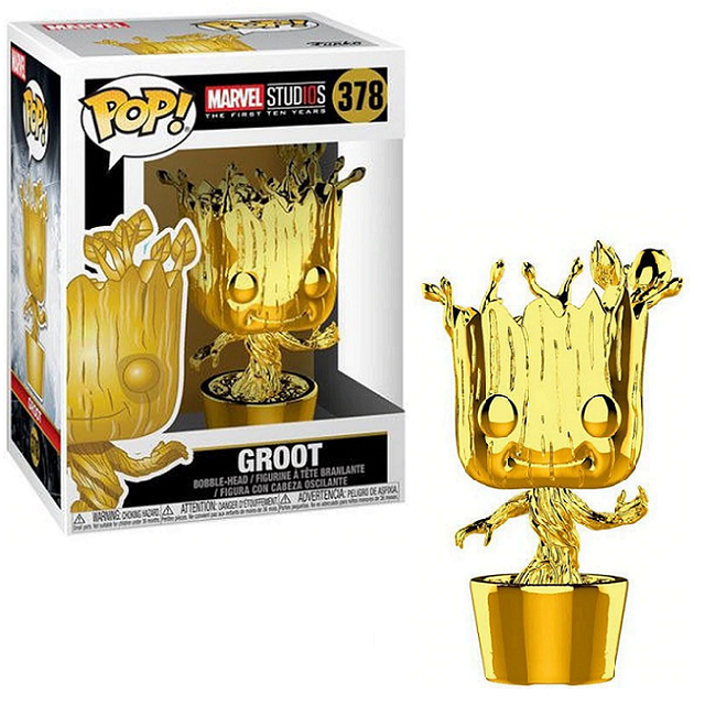  Groot #378 - Marvel Studios 10 Funko Pop! [Gold Chrome] 