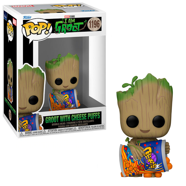  Groot With Cheese Puffs #1196 - I Am Groot Funko Pop! 