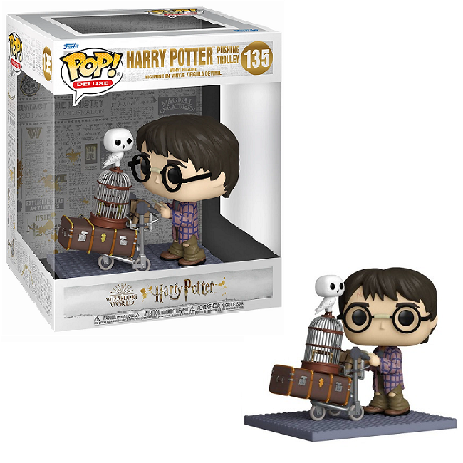  Harry Pushing Trolley #135 - Harry Potter Funko Pop! Deluxe 