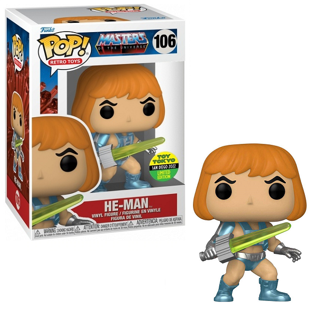  He-Man #106 - Masters of the Universe Funko Pop! Retro Toys [2022 Toy Tokyo San Diego Limited Edition] 