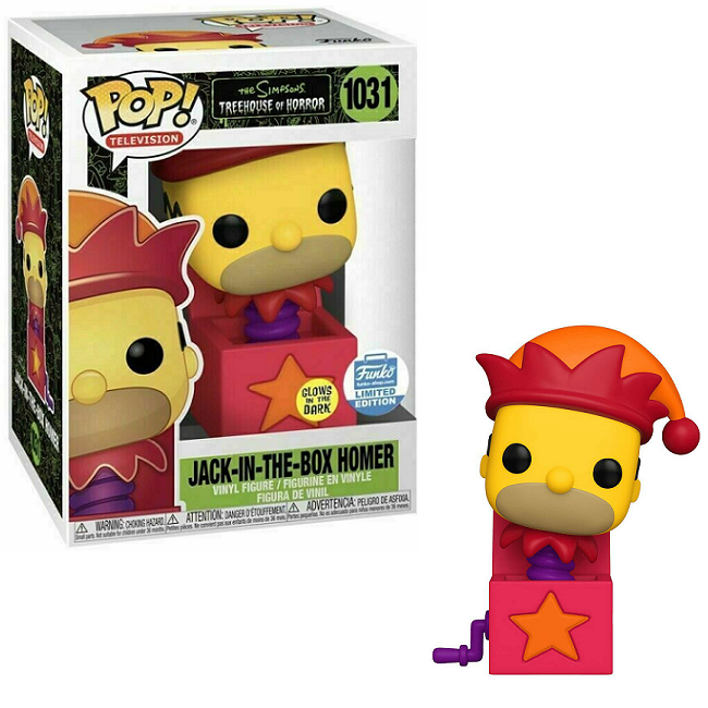  Jack-in-the-box Homer #1031 – The Simpsons Treehouse Of Horror Funko Pop! TV [Gitd, Funko Limited Edition] 