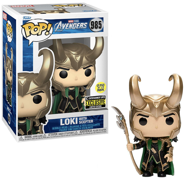  Loki with Scepter #985 - Avengers Pop! [GITD EE Exclusive] 