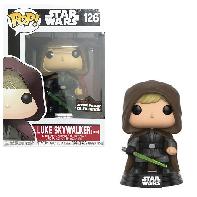  Luke Skywalker #126 - Star Wars Funko Pop! [Hooded] [2017 Star Wars Celebration] 