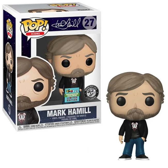  Mark Hamill #27 - Mark Hamill Funko Pop! Icons [Black Lavabear Shirt] [Designer Con Limited Edition] 