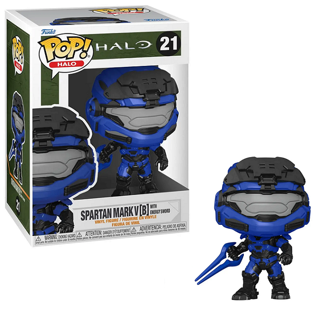  Spartan Mark V B with Energy Sword #21 - Halo Funko Pop! Halo [Blue] 
