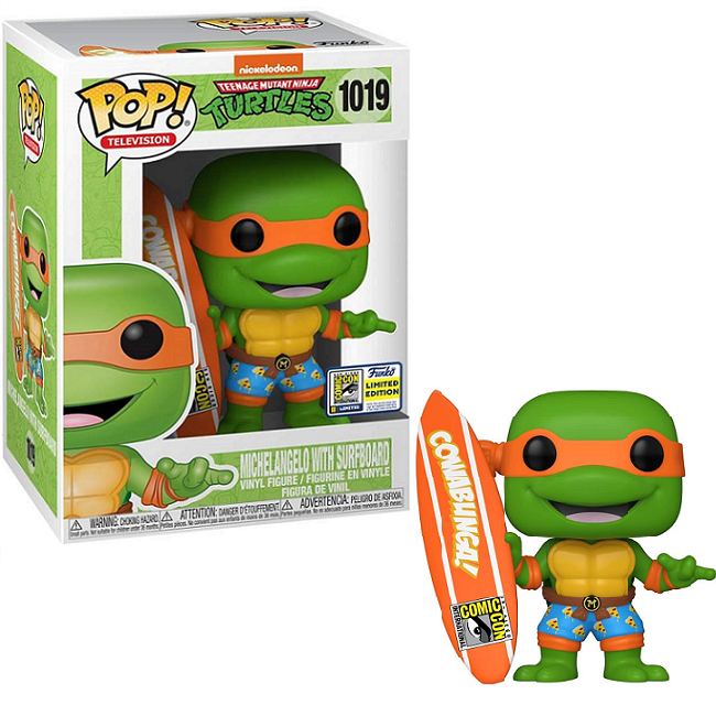  Michelangelo With Surfboard #1019 – Teenage Mutant Ninja Turtles Funko Pop! TV [2020 SDCC Limited Edition] 