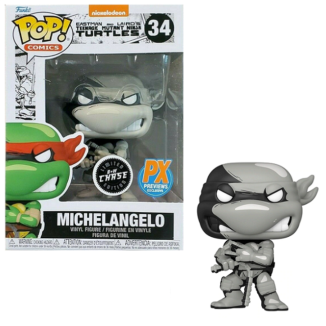  Michelangelo #34 - Teenage Mutant Ninja Turtles Funko Pop! Comics [Px Exclusive Chase] 