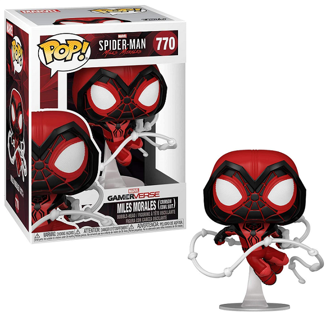  Miles Morales #770 - Spider-Man Miles Morales Gamerverse Funko Pop! [Crimson Cowl Suit] 