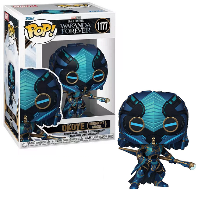  Okoye #1177 - Black Panther Wakanda Forever Funko Pop! [Midnight Angel] 