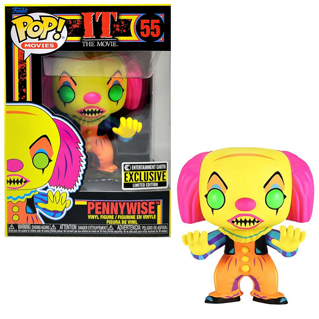  Pennywise #55 - IT Funko Pop! Movies [Black Light EE Exclusive] 