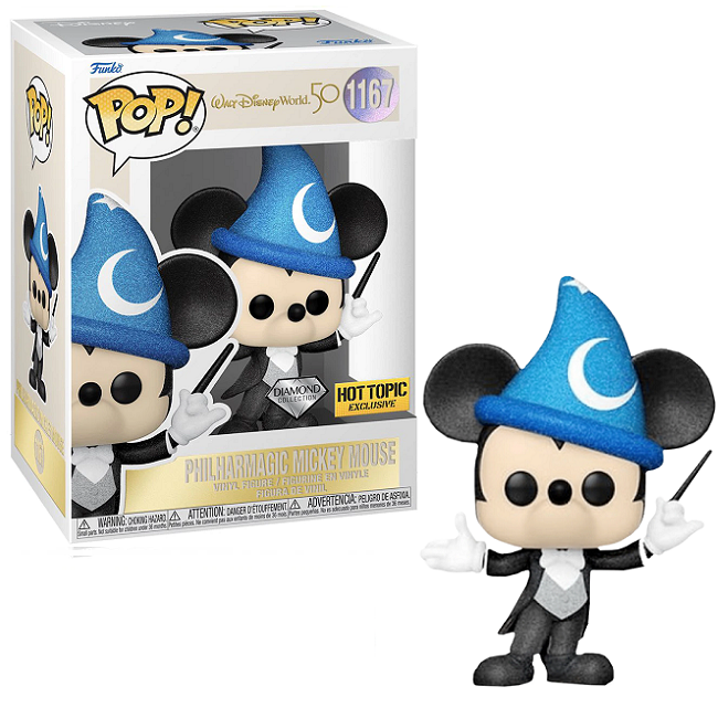  PhilharMagic Mickey Mouse #1167 - Disney World 50th Funko Pop! [Diamond Hot Topic Exclusive] 