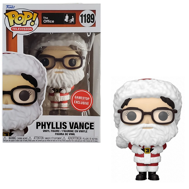  Phyllis Vance #1189 - The Office Funko Pop! TV [Santa] [GameStop Exclusive] 