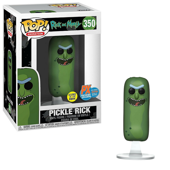  Pickle Rick #350 - Rick & Morty Funko Pop! Animation [Gitd PX Exclusive] 