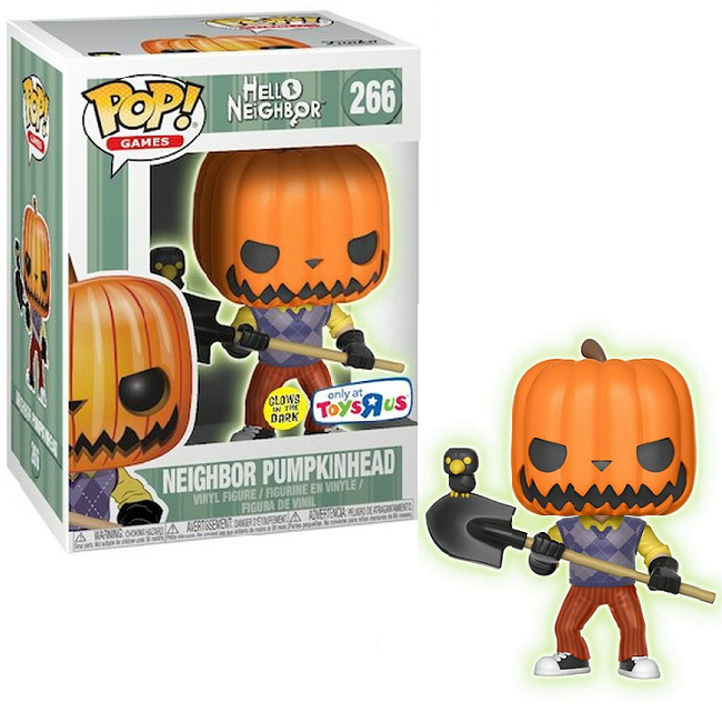  Neighbor Pumpkinhead #266 - Hello Neighbor Funko Pop! Games [Gitd Toys R Us Exclusive] 