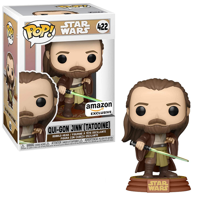  Qui-Gon Jinn #422 - Star Wars Funko Pop! [Tattooine] [Amazon Exclusive] 
