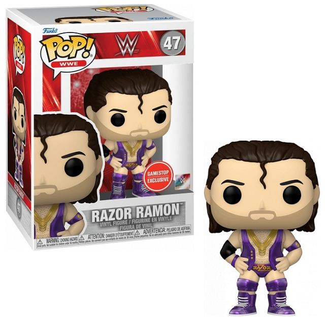  Razor Ramon #47 - Wrestling Funko Pop! WWE [Purple Metallic GameStop Exclusive] 