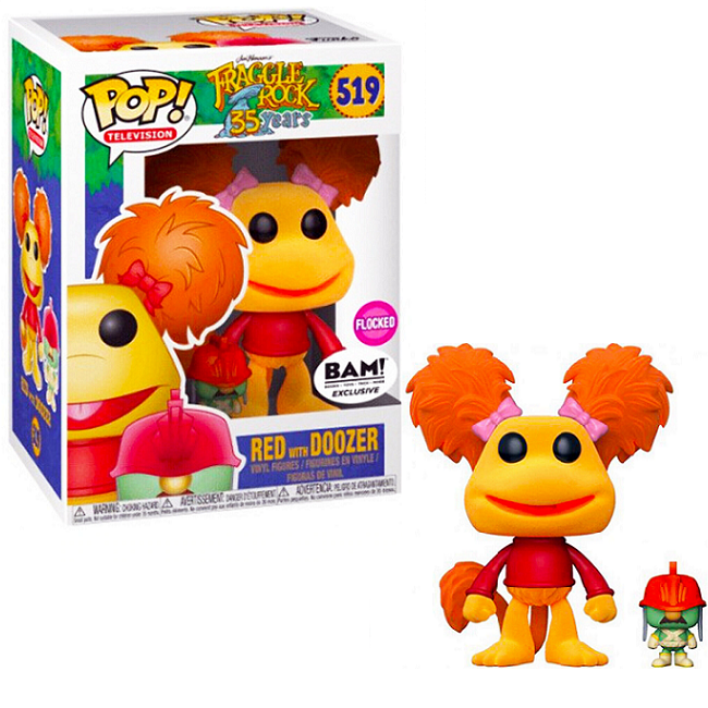  Red with Doozer #519 - Fraggle Rock Funko Pop! TV [Flocked BAM Exclusive] 