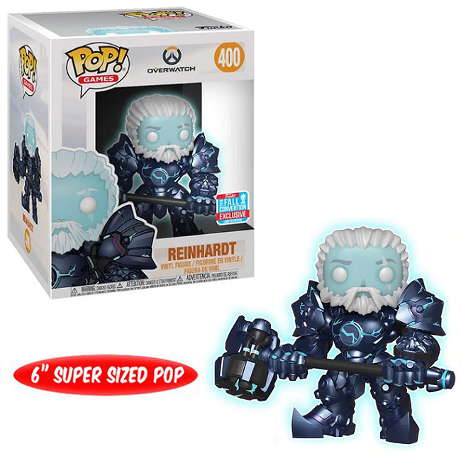 Reinhardt #400 - Overwatch Funko Pop! Games [6-Inch GITD 2018 Fall Convention Exclusive] 