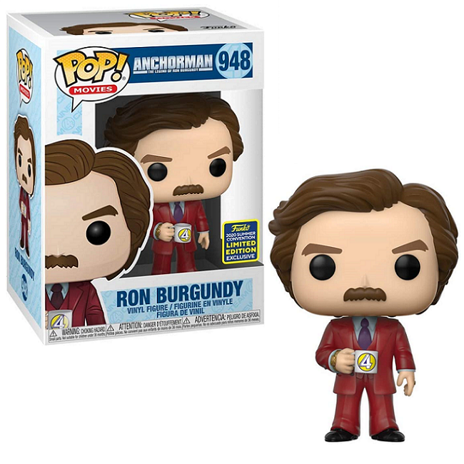  Ron Burgundy #948 - Anchorman Funko Pop! Movies [2020 Summer Convention Exclusive] 