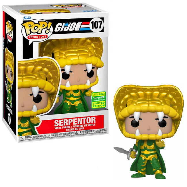  Serpentor #107 - GI Joe Funko Pop! Retro Toys [2022 Summer Convention Limited Edition] 