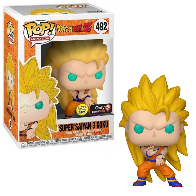  Super Saiyan 3 Goku #492 - Dragon Ball Z Funko Pop! Animation [GITD GameStop Exclusive] 