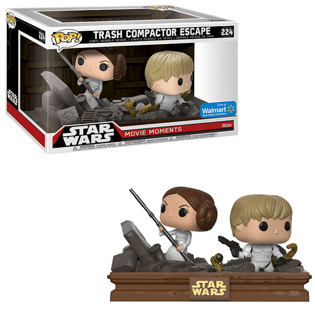  Trash Compactor Escape #224 - Star Wars Funko Pop! Movie Moments [Walmart Exclusive] 