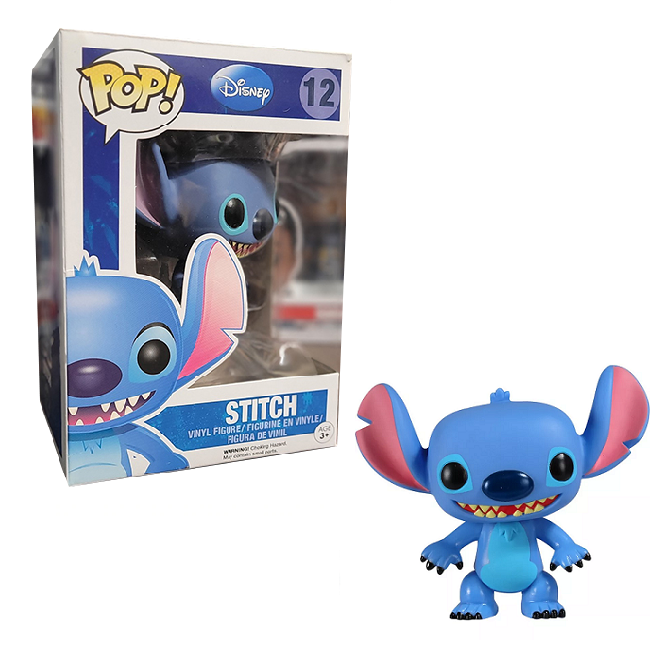 Stitch #12 - Disney Funko Pop! [Blue Logo Warning & Age on Front Box] 