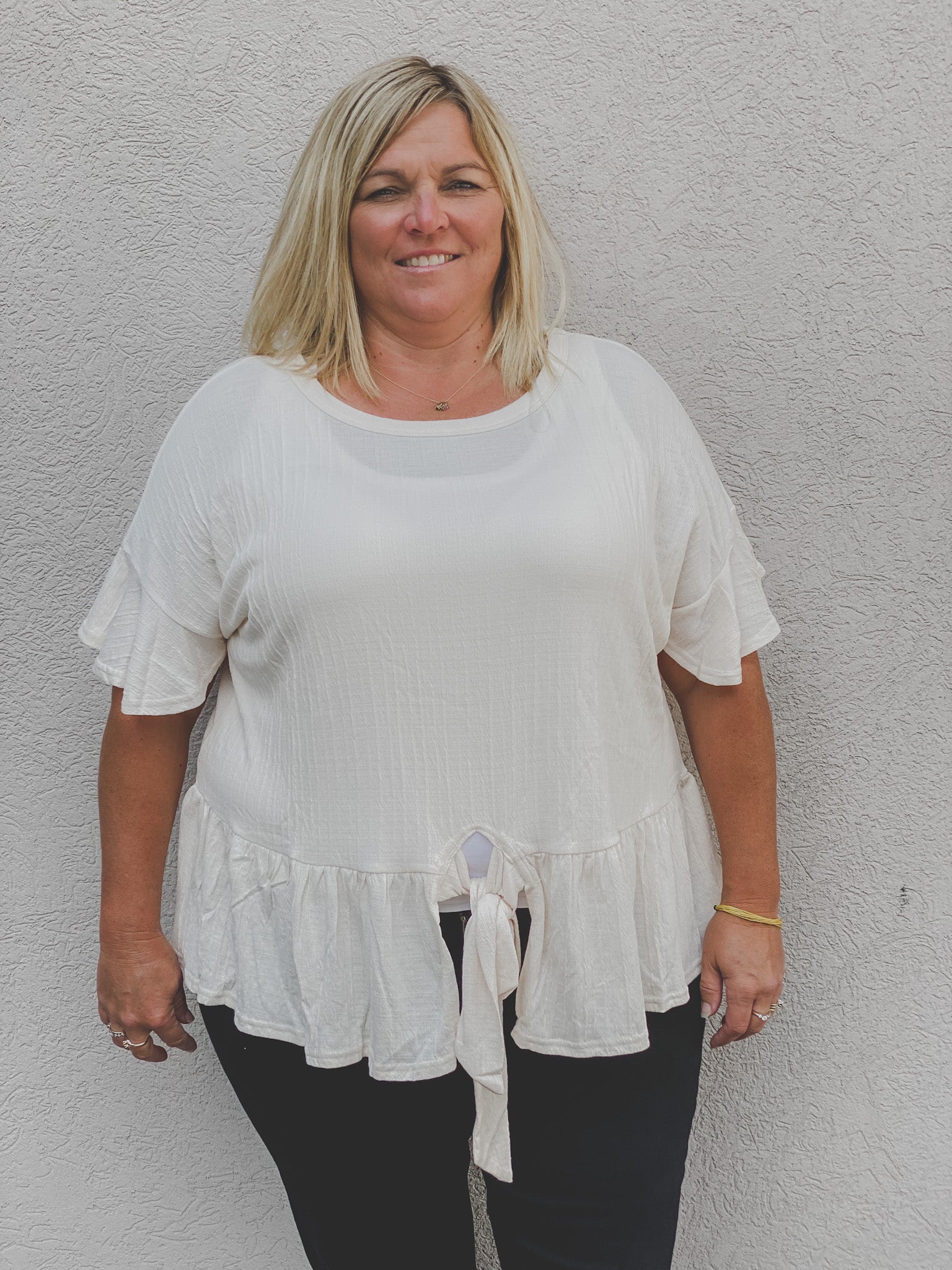 Cream Swing Top | PLUS