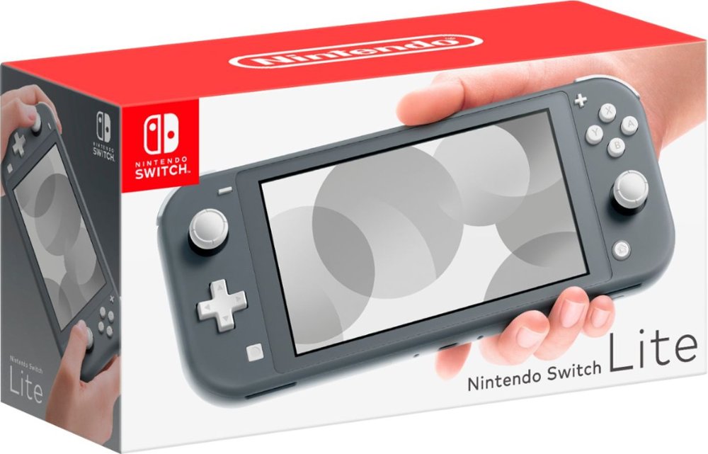 New Nintendo Switch Lite Gray Console Bundle with 4 Games: Super Mario Kart 8, Super Mario Maker 2, Octopath Traveler, and Fire Emblem: Three Houses!