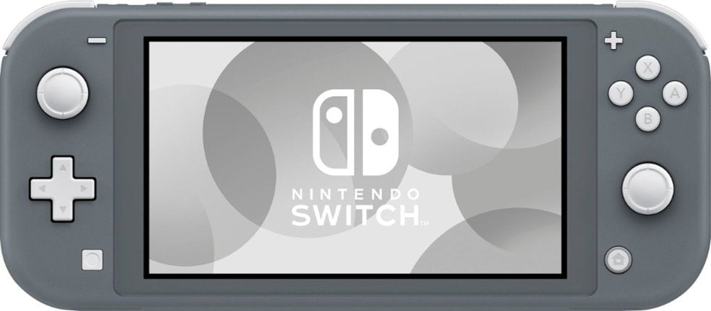 New Nintendo Switch Lite Gray Console Bundle with 4 Games: The Legend of Zelda: Breath of the Wild, Super Mario Odyssey, Super Mario Kart 8, and Mario + Rabbids Kingdom Battle!